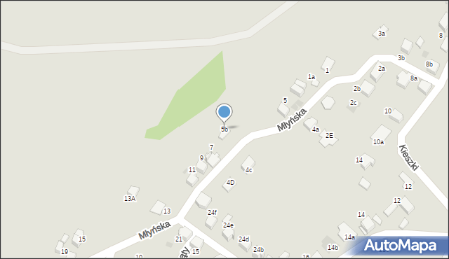 Łaziska Górne, Młyńska, 5b, mapa Łaziska Górne