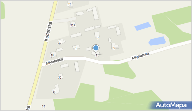 Lebiedziew, Młynarska, 3, mapa Lebiedziew