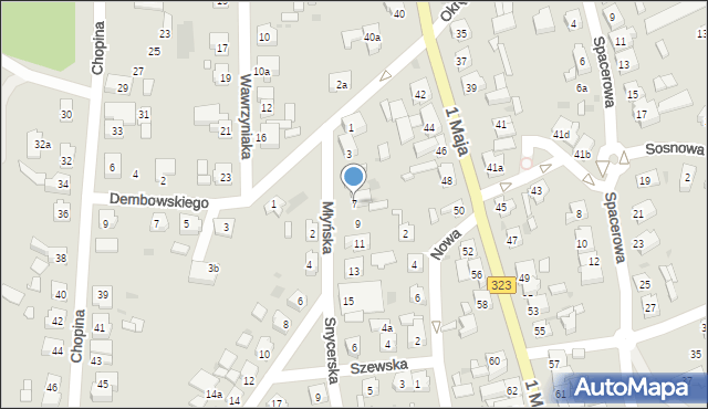 Leszno, Młyńska, 7, mapa Leszno