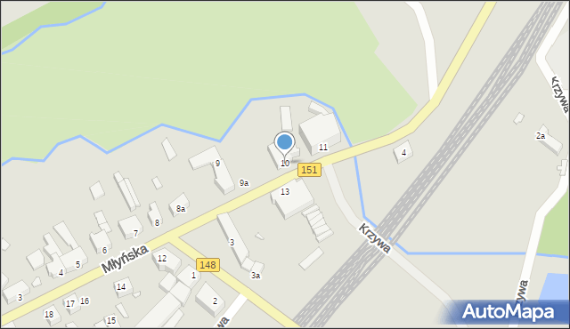 Łobez, Młyńska, 10, mapa Łobez