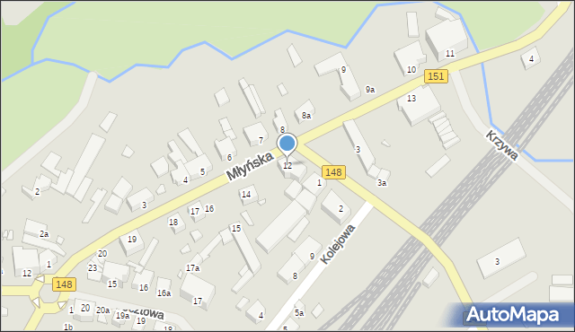 Łobez, Młyńska, 12, mapa Łobez