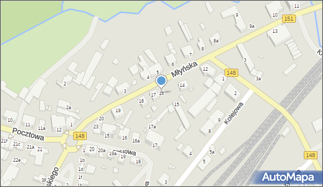 Łobez, Młyńska, 16, mapa Łobez