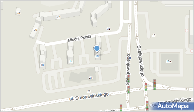 Lublin, Młodej Polski, 10, mapa Lublina