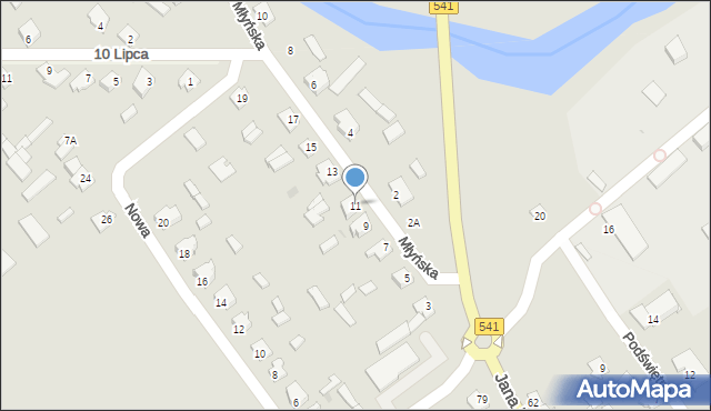 Lubowidz, Młyńska, 11, mapa Lubowidz