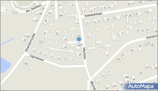 Lwówek, Młyńska, 14, mapa Lwówek