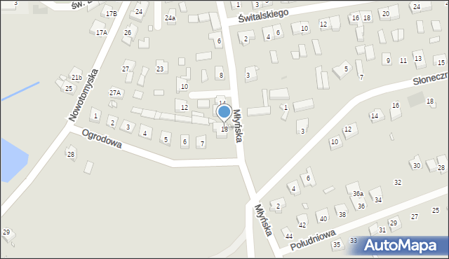 Lwówek, Młyńska, 18, mapa Lwówek