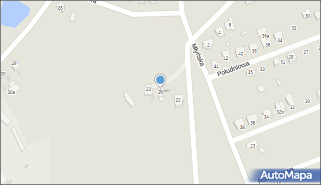 Lwówek, Młyńska, 20, mapa Lwówek