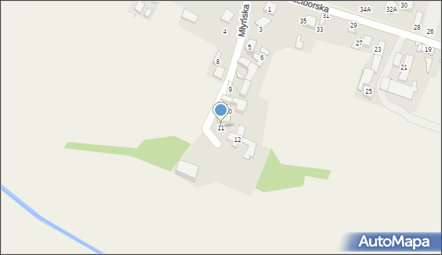 Maków, Młyńska, 11, mapa Maków