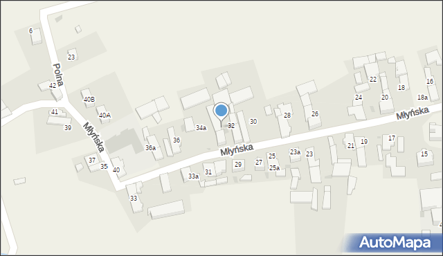 Mechnica, Młyńska, 34, mapa Mechnica