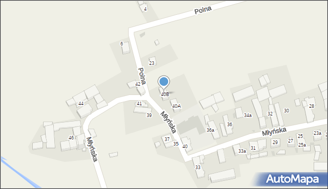 Mechnica, Młyńska, 40B, mapa Mechnica