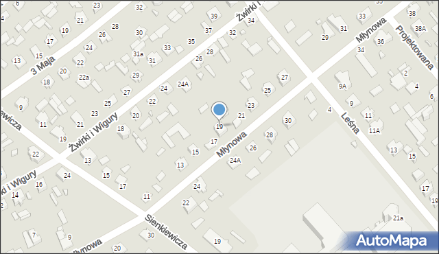 Michałowo, Młynowa, 19, mapa Michałowo