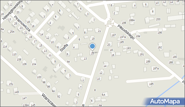 Międzyrzec Podlaski, Młynarska, 15, mapa Międzyrzec Podlaski