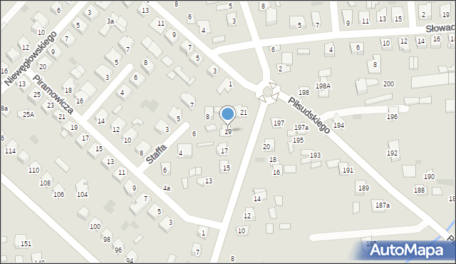 Międzyrzec Podlaski, Młynarska, 19, mapa Międzyrzec Podlaski