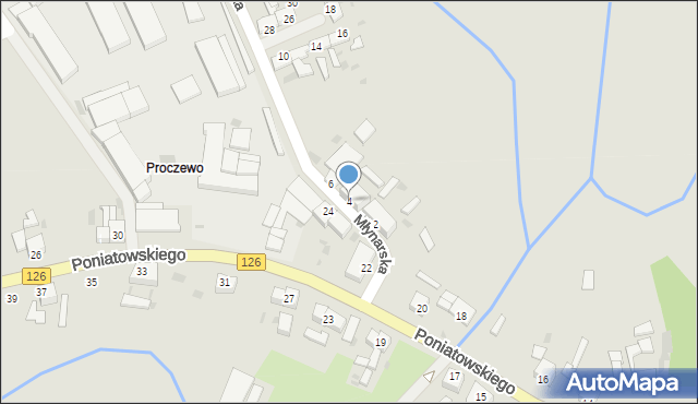 Mieszkowice, Młynarska, 4, mapa Mieszkowice