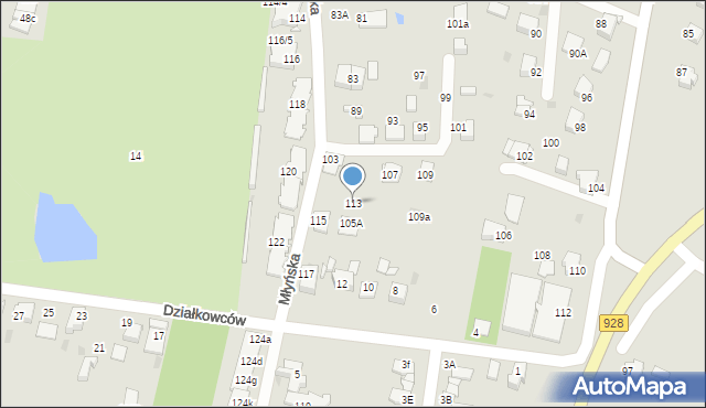 Mikołów, Młyńska, 113, mapa Mikołów