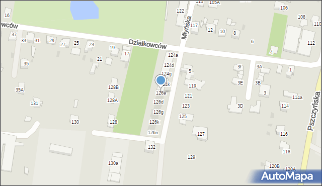 Mikołów, Młyńska, 126a, mapa Mikołów