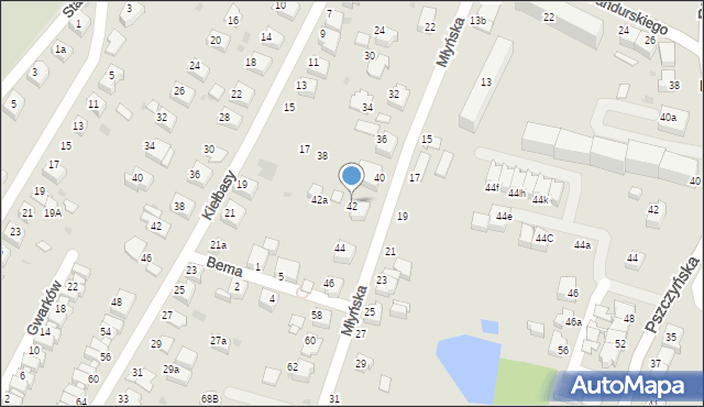 Mikołów, Młyńska, 42, mapa Mikołów