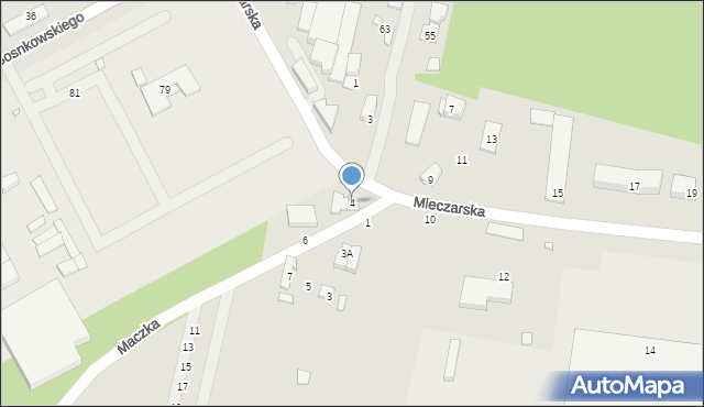 Mińsk Mazowiecki, Mleczarska, 4, mapa Mińsk Mazowiecki