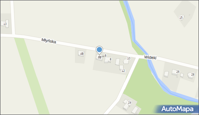 Mizerów, Młyńska, 6B, mapa Mizerów