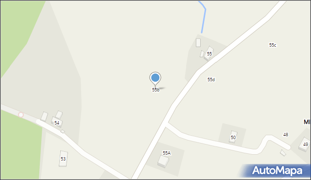 Mlądz, Mlądz, 55b, mapa Mlądz