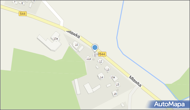 Mławka, Mławka, 11, mapa Mławka