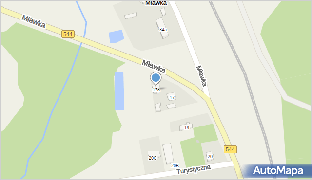 Mławka, Mławka, 17a, mapa Mławka