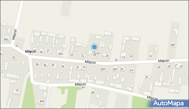 Mlęcin, Mlęcin, 29, mapa Mlęcin