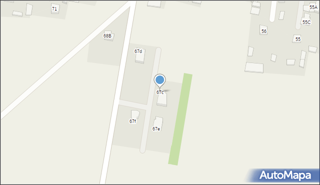 Mlęcin, Mlęcin, 67c, mapa Mlęcin