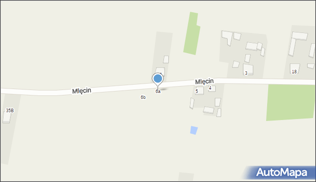 Mlęcin, Mlęcin, 6a, mapa Mlęcin