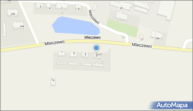Mleczewo, Mleczewo, 10, mapa Mleczewo