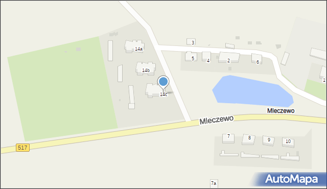 Mleczewo, Mleczewo, 14c, mapa Mleczewo