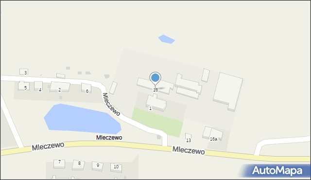 Mleczewo, Mleczewo, 16, mapa Mleczewo