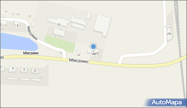 Mleczewo, Mleczewo, 16a, mapa Mleczewo