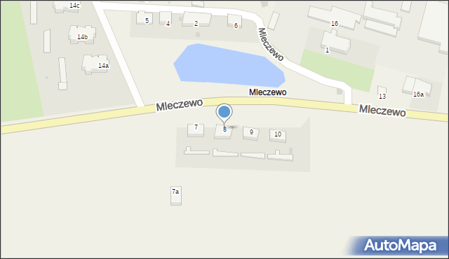 Mleczewo, Mleczewo, 8, mapa Mleczewo