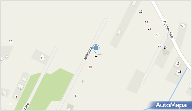 Mleczków, Mleczna, 12, mapa Mleczków