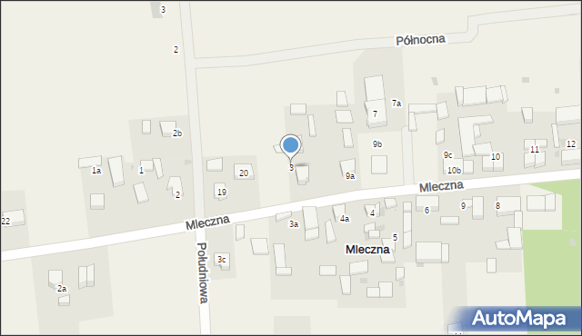 Mleczna, Mleczna, 3, mapa Mleczna