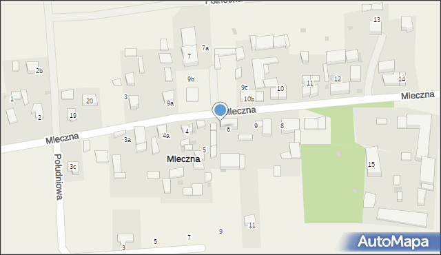 Mleczna, Mleczna, 6a, mapa Mleczna