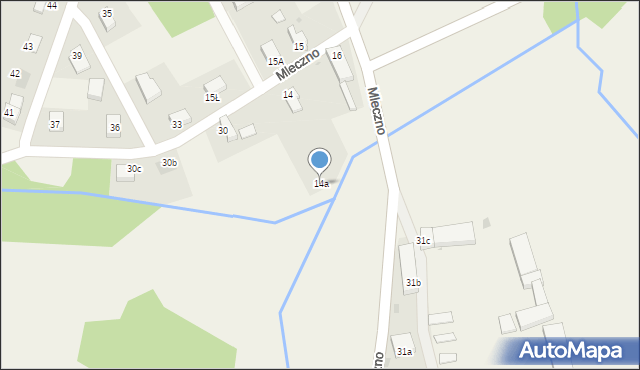 Mleczno, Mleczno, 14a, mapa Mleczno
