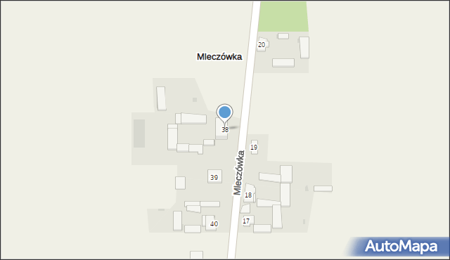 Mleczówka, Mleczówka, 38, mapa Mleczówka