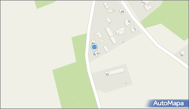 Młock, Młock, 91, mapa Młock