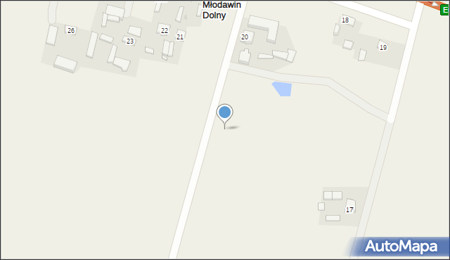 Młodawin Dolny, Młodawin Dolny, 20e, mapa Młodawin Dolny