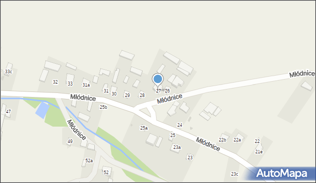 Młódnice, Młódnice, 27, mapa Młódnice