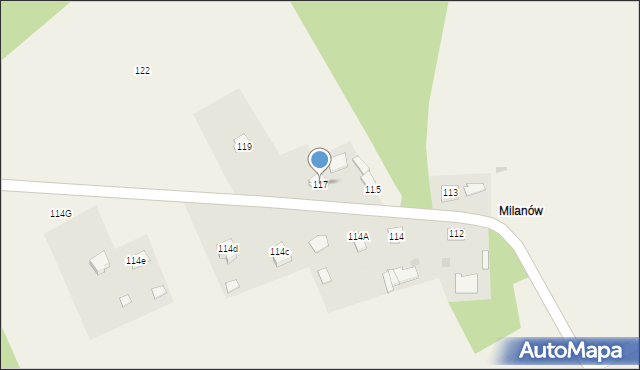 Młodochów, Młodochów, 117, mapa Młodochów