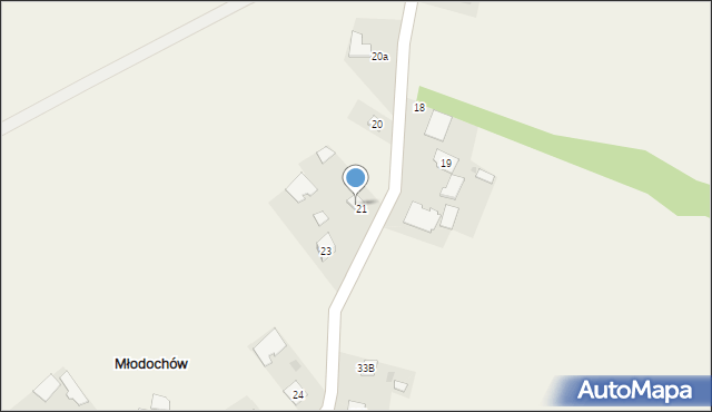 Młodochów, Młodochów, 22, mapa Młodochów