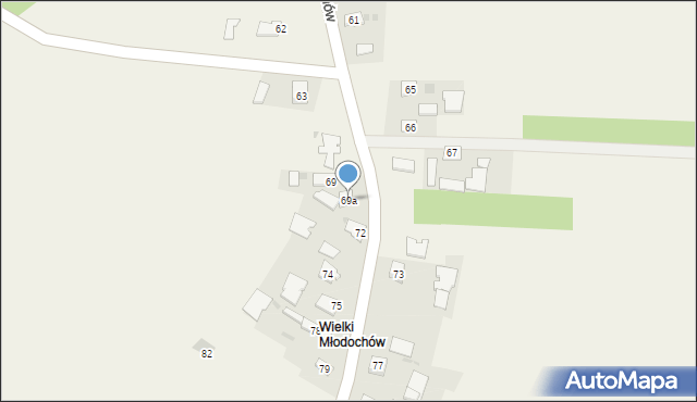 Młodochów, Młodochów, 69a, mapa Młodochów