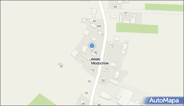 Młodochów, Młodochów, 76, mapa Młodochów