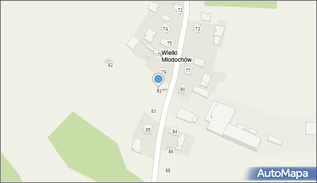 Młodochów, Młodochów, 81, mapa Młodochów