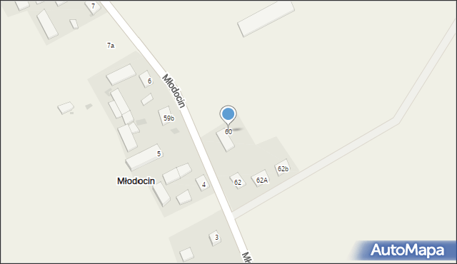 Młodocin, Młodocin, 60, mapa Młodocin