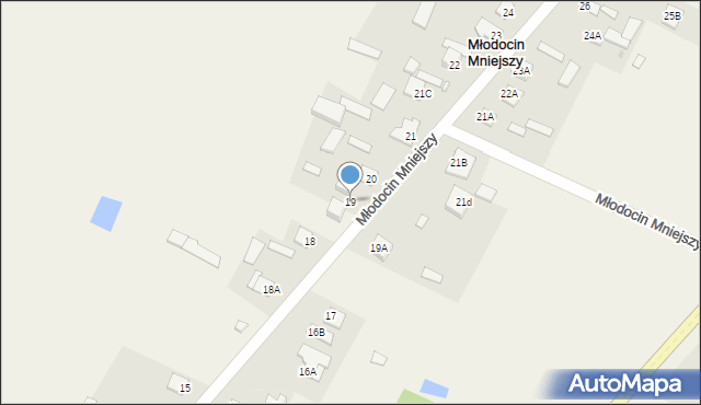 Młodocin Mniejszy, Młodocin Mniejszy, 19, mapa Młodocin Mniejszy