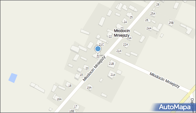 Młodocin Mniejszy, Młodocin Mniejszy, 21, mapa Młodocin Mniejszy